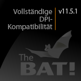 Vebesserte DPI-Unterstützung in The Bat! v11.5.1.1